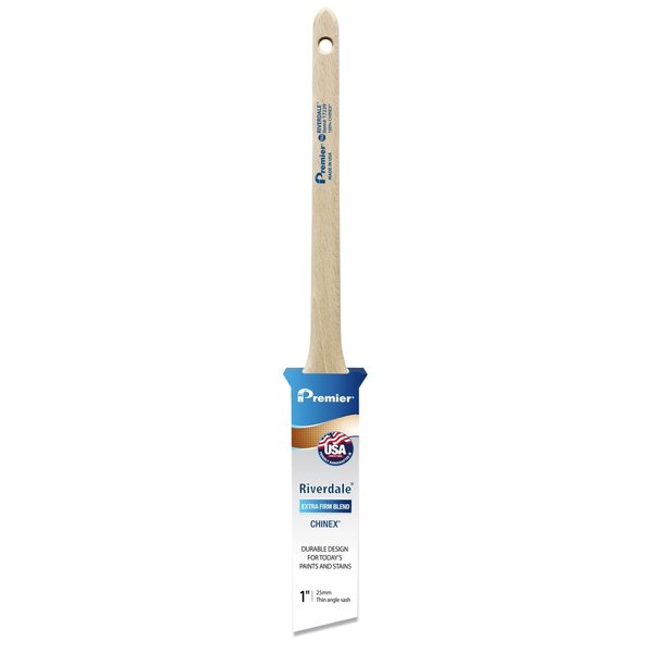 Riverdale Premier  1 in. Extra Stiff Thin Angle Paint Brush 17239